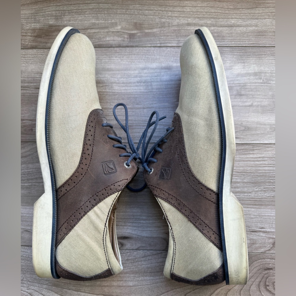 Sperry Top-Sider Casual Oxford Saddle Shoe Men’s Size 9.5 Brown Tan - Picture 6 of 10